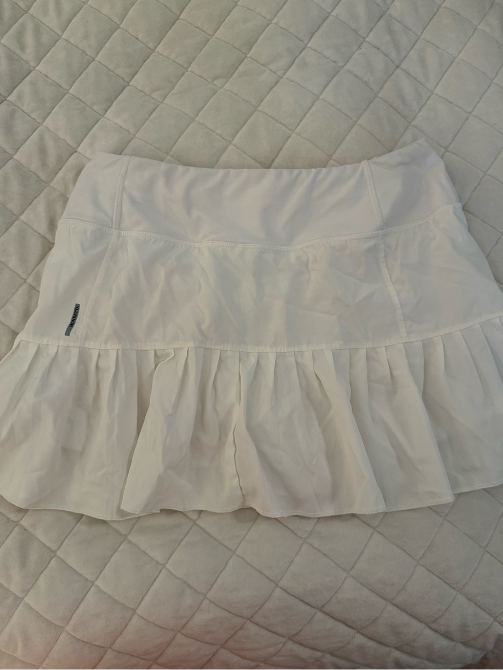 Mondetta White Ruffle Mini Skort